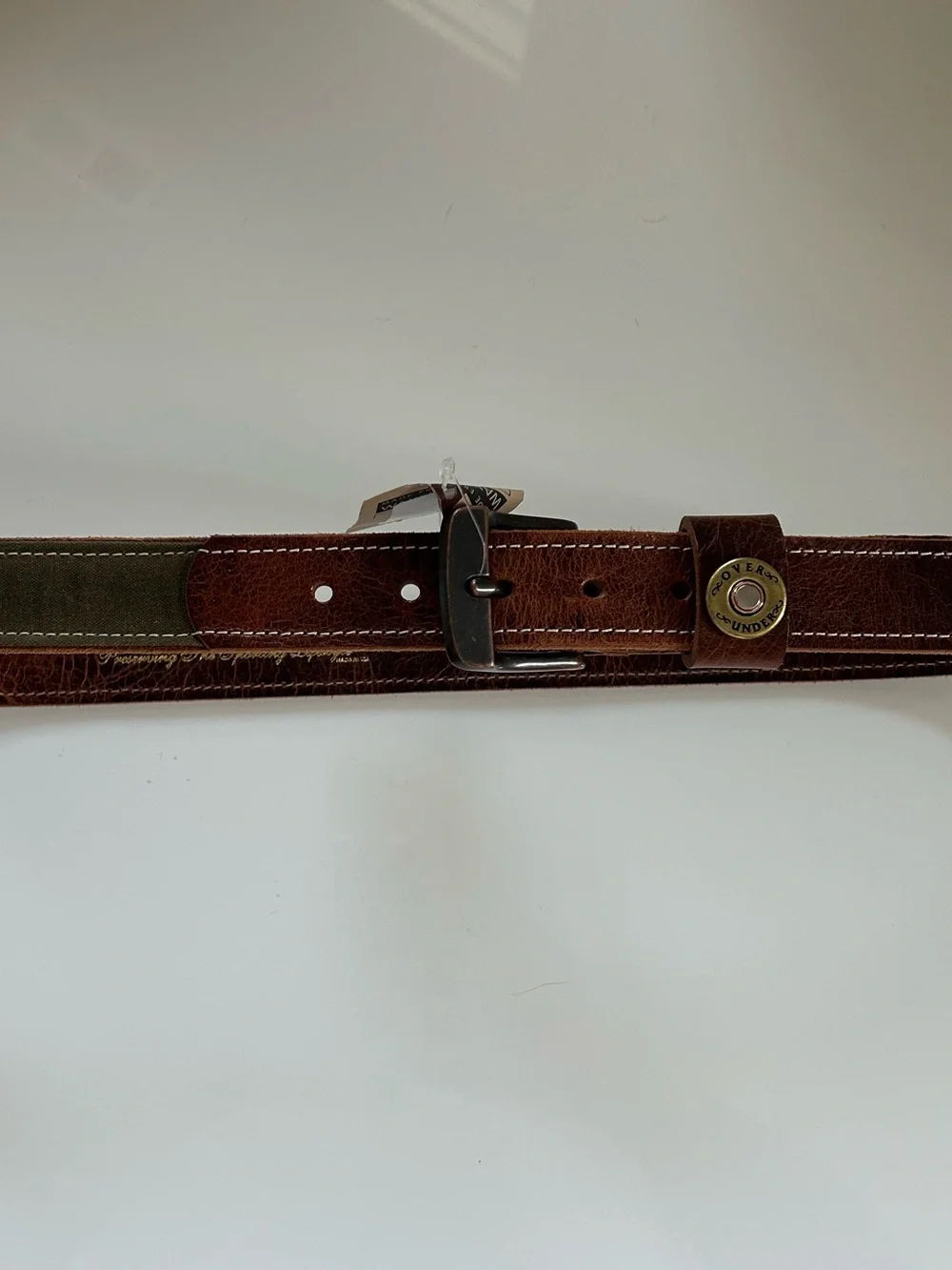 Leather Waxed Canvas Belt